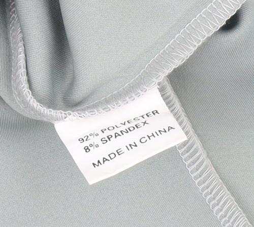 Oh Polly Women's Grey Belted Dress, Size 8, Zip Closure