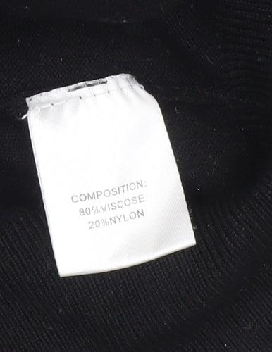 Feraud Jeans Men's Black Henley Jumper - Medium, Collared