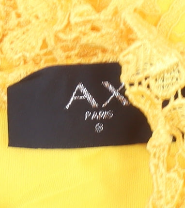 AX Paris Women's Yellow Lace Dress Size 6