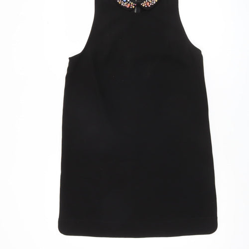 Cooperative Women's Black Beaded Collar Shift Dress M