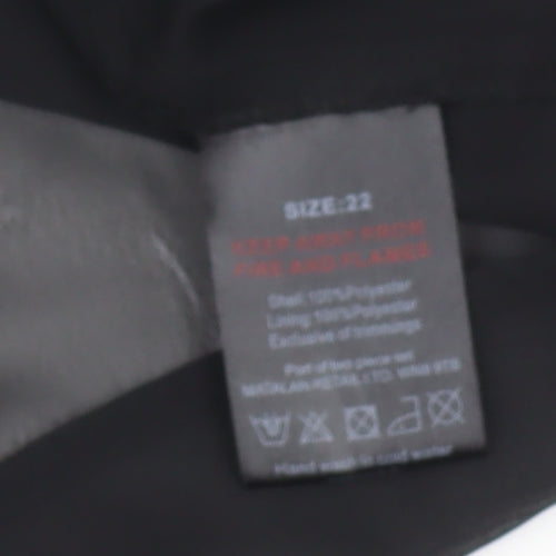 rogers+ROGERS Women's Plus Black 3/4 Sleeve Blouse