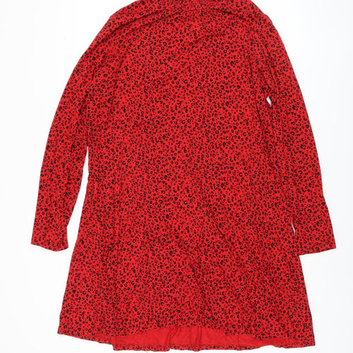 Marks and Spencer Red Animal Print Dress - Size 20