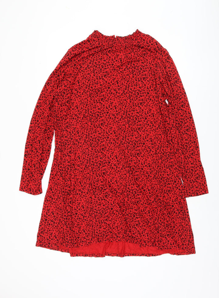 Marks and Spencer Red Animal Print Dress - Size 20