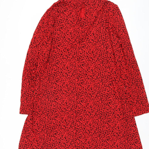Marks and Spencer Red Animal Print Dress - Size 20