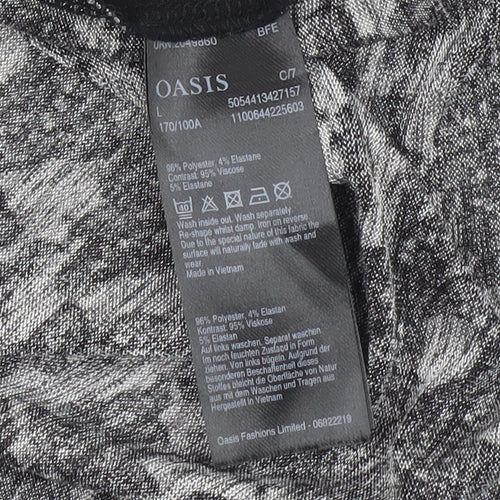 Oasis Black Lace Sleeveless Top - Women's L