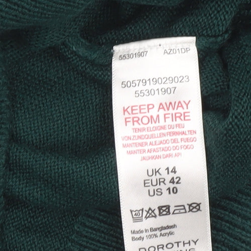 Dorothy Perkins Women’s Green Jumper Size 14
