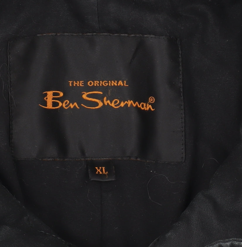 Ben Sherman Men's XL Black Military Jacket