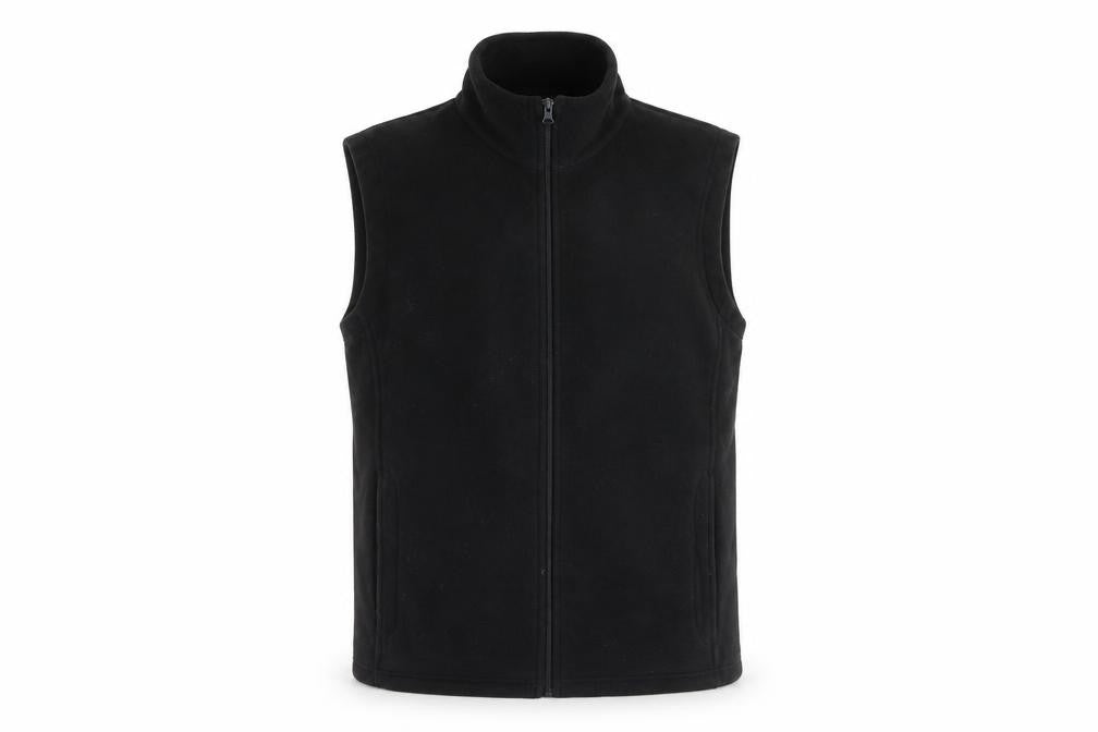 Front view of Regatta Men's Black Fleece Waistcoat M Full Zip