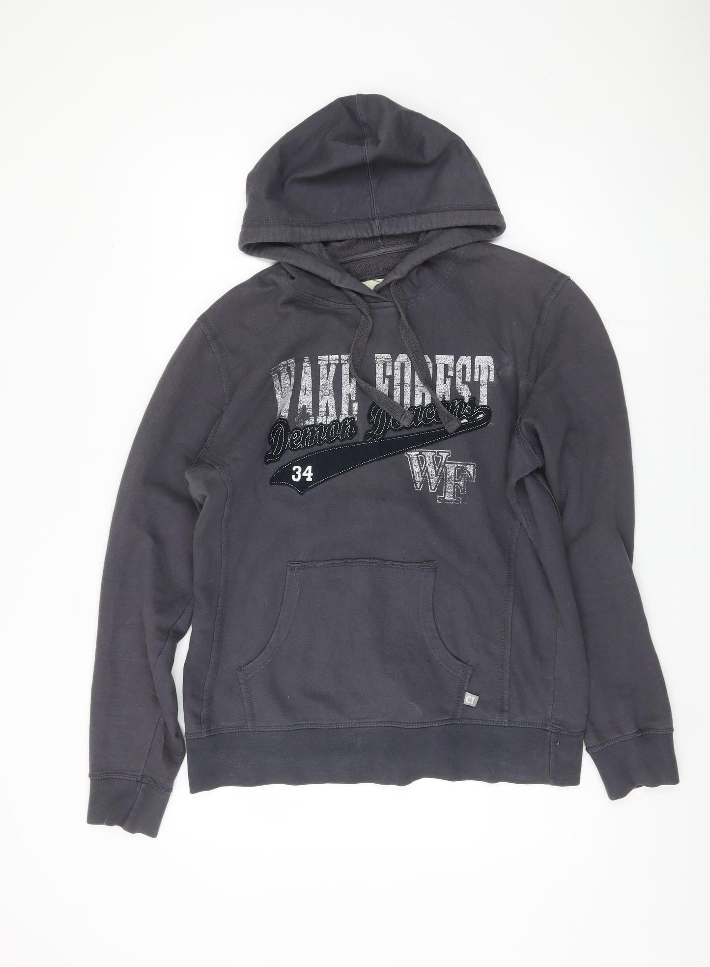 CI Sport Unisex Hoodie Black L Pullover College Logo