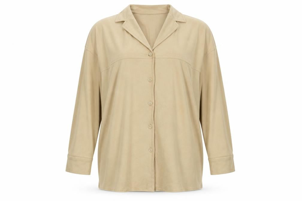 Front view of Bianca Women's Beige Button-Up Shirt, size 20