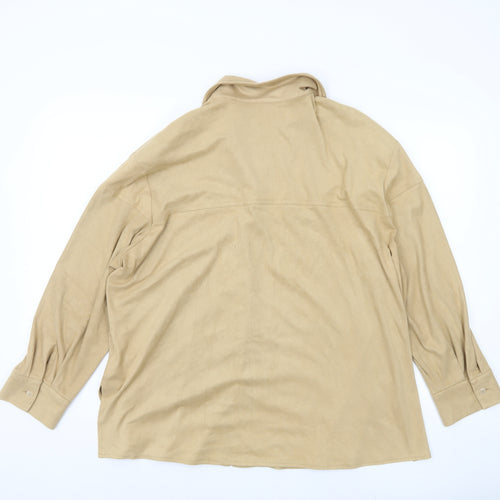 Bianca Women's Beige Button-Up Shirt Size 20