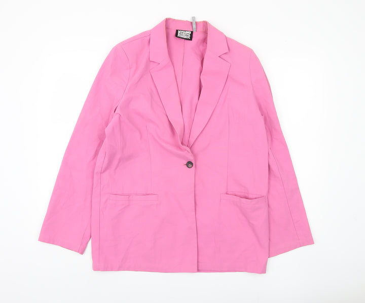 Reclaimed Vintage Women's Pink Blazer Jacket Size 8