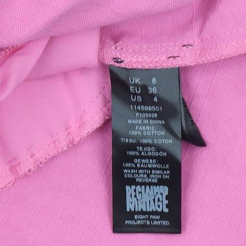 Reclaimed Vintage Women's Pink Blazer Jacket Size 8