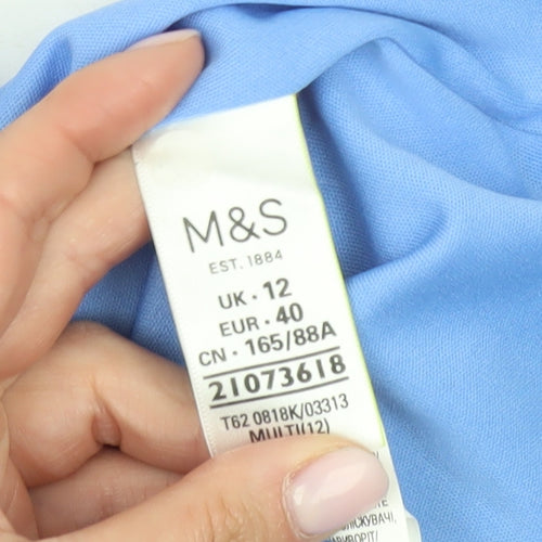 Marks and Spencer Women's Multicoloured V-Neck Dress