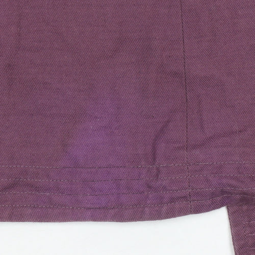 Topshop Women's Purple Mid-Length Cotton Linen Coat UK 8