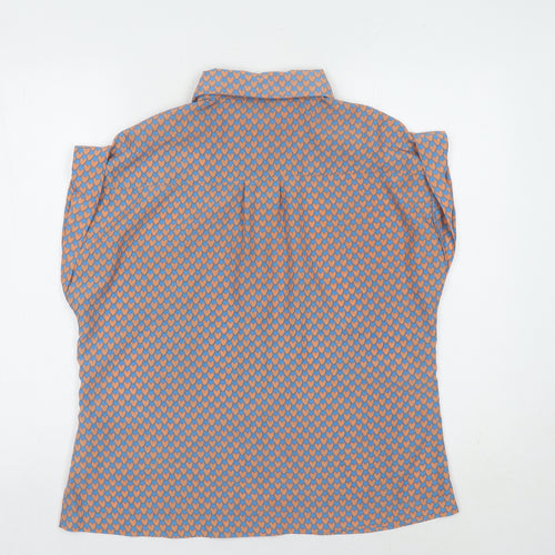 Avocado Women's Blue Geometric Button-Up Shirt