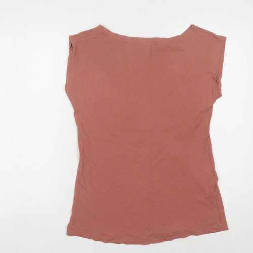 Bershka Women's Brown T-Shirt, L, Casual Sleeveless