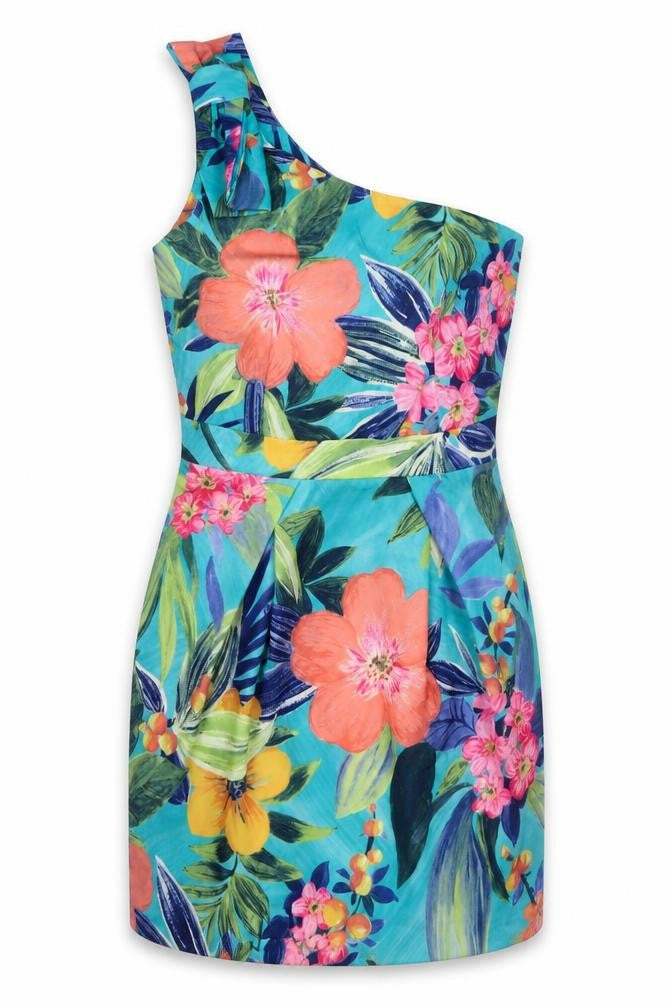 Love Label Women's Multicoloured Floral A-Line Dress 10