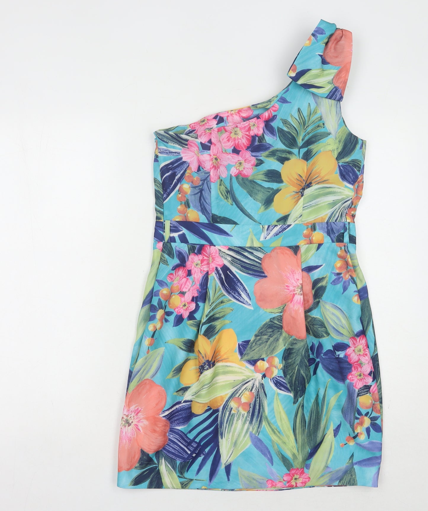 Love Label Women's Multicoloured Floral A-Line Dress 10