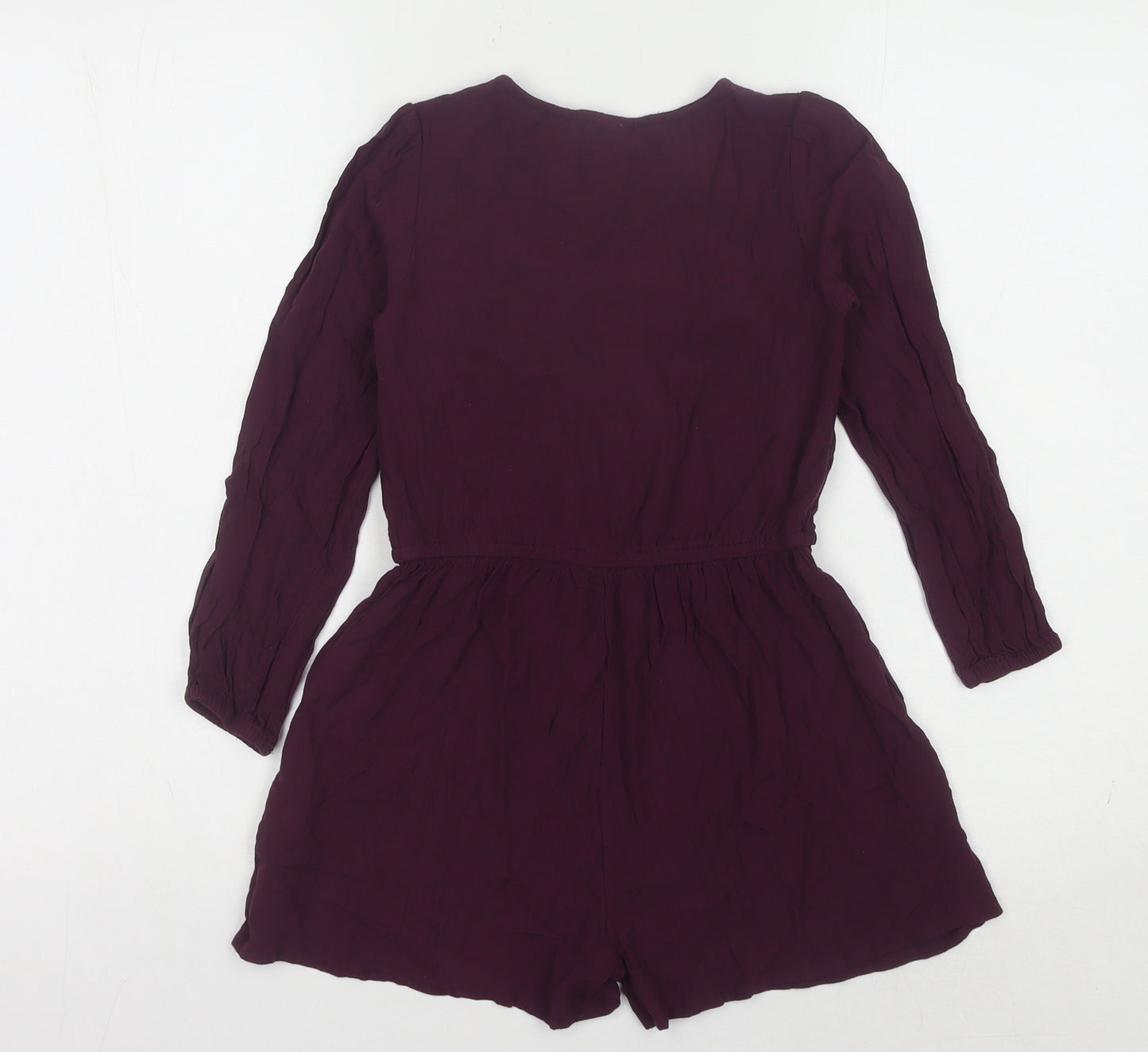 Next Girls Purple Floral Playsuit, Size 8 Years