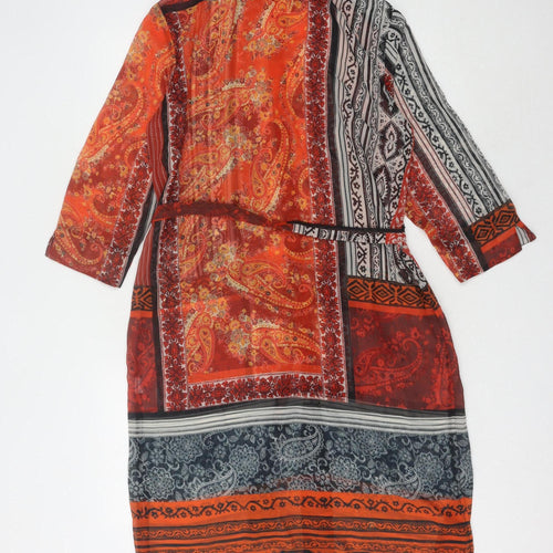 Wallis Women's Multicoloured Paisley Shirt Dress Size 12