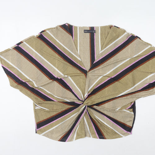 Marks and Spencer Women’s Multicoloured Striped Top Size 20