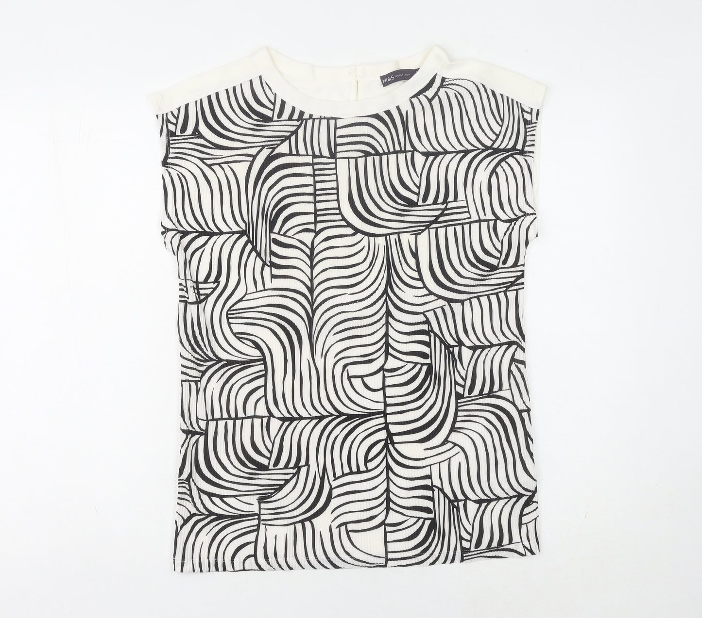 Marks and Spencer Women's Black Geometric Top