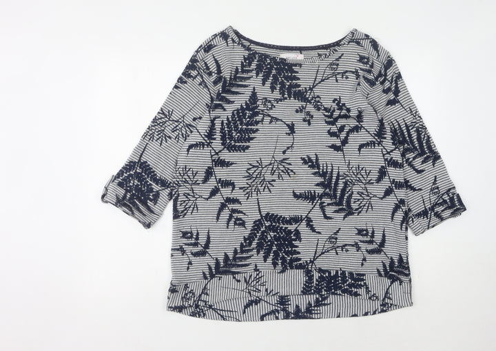 Marks and Spencer Women's Blue Floral Pullover Size 16
