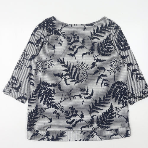 Marks and Spencer Women's Blue Floral Pullover Size 16