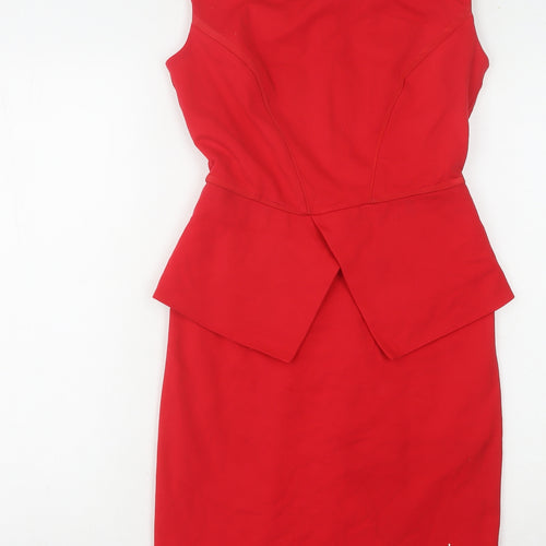 Ted Baker Red Sheath Dress Size 8 Women's Cocktail
