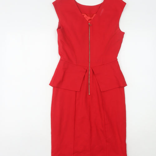 Ted Baker Red Sheath Dress Size 8 Women's Cocktail