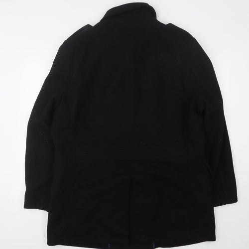 Burton Men's Black Pea Coat XL Double-Breasted