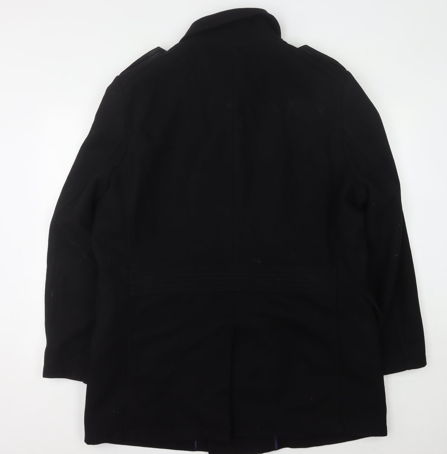 Burton Men's Black Pea Coat XL Double-Breasted