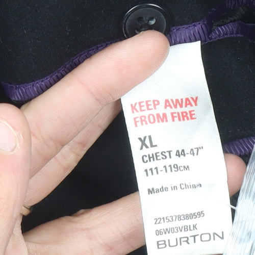 Burton Men's Black Pea Coat XL Double-Breasted