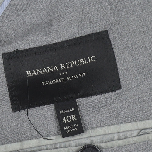 Banana Republic Mens Grey Slim Blazer 40R