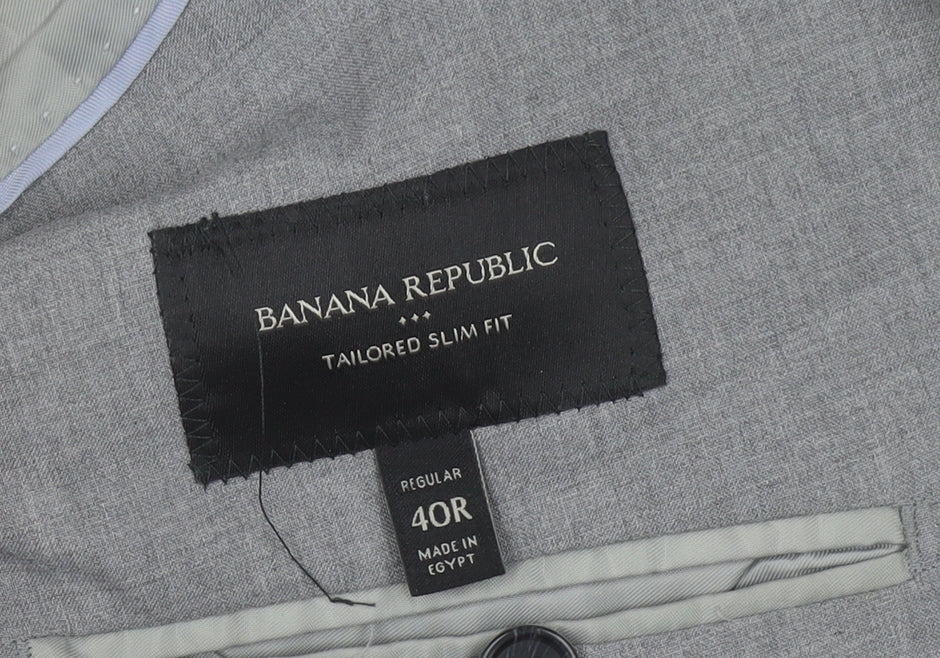 Banana Republic Mens Grey Slim Blazer 40R