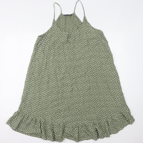 Marks and Spencer Green Polka Dot Dress, Size 10