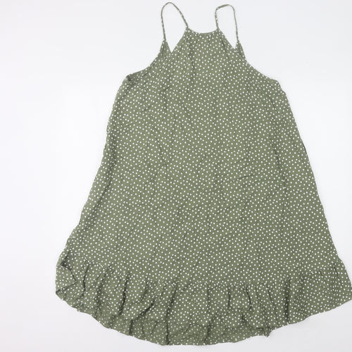 Marks and Spencer Green Polka Dot Dress, Size 10