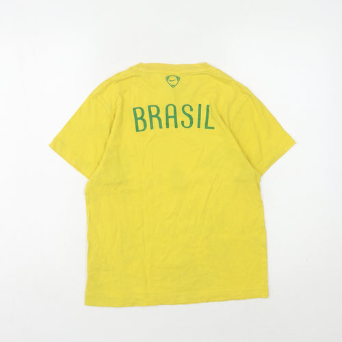 Nike Boys Yellow Football T-Shirt, Size 10-11, Sports Style