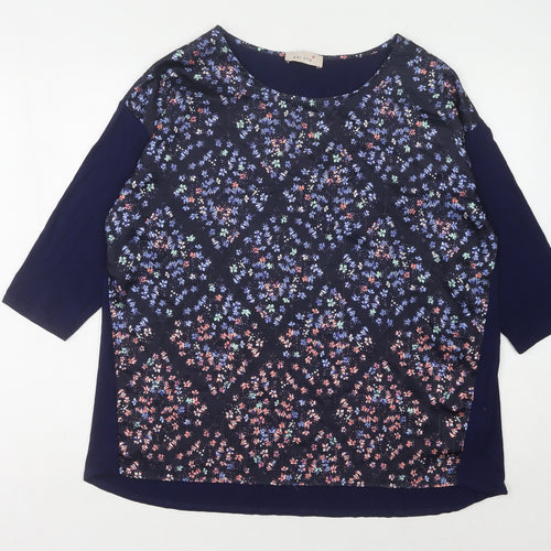 Marks and Spencer Women's Blue Floral Blouse Size 16