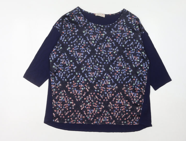 Marks and Spencer Women's Blue Floral Blouse Size 16