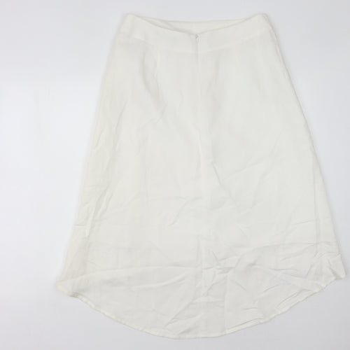 Marks and Spencer Women's Ivory Size 12 Zip Skirt