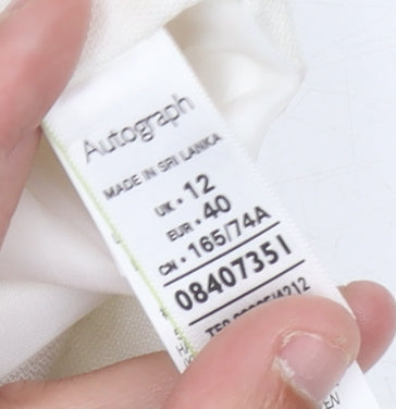 Marks and Spencer Women's Ivory Size 12 Zip Skirt