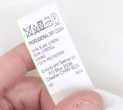 Marks and Spencer Women's Ivory Size 12 Zip Skirt