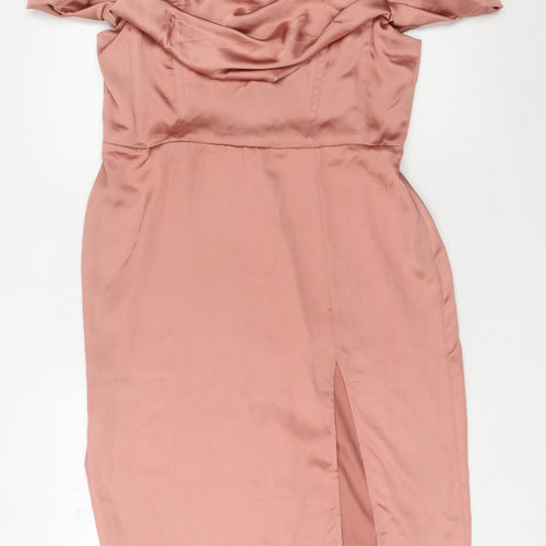 First Distraction Women's Pink Sheath Dress Size 14