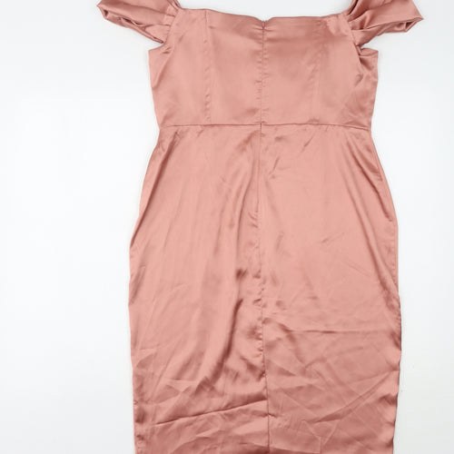 First Distraction Women's Pink Sheath Dress Size 14
