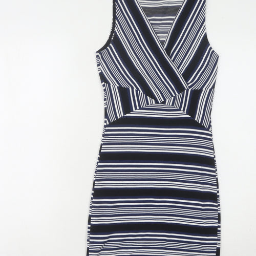 MNG Women's Multicoloured Striped Bodycon Dress XS