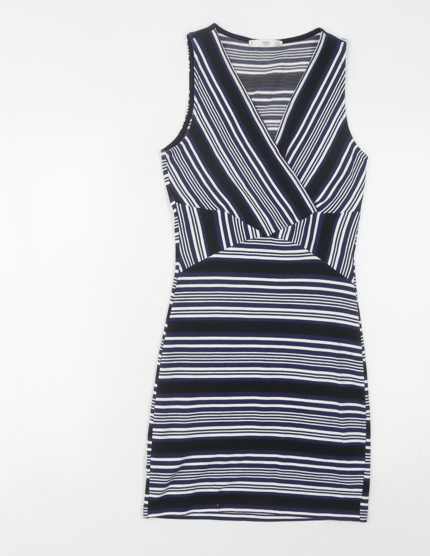 MNG Women's Multicoloured Striped Bodycon Dress XS