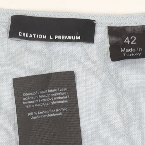 Creation L Premium Women's Blue Linen Dress Size 14