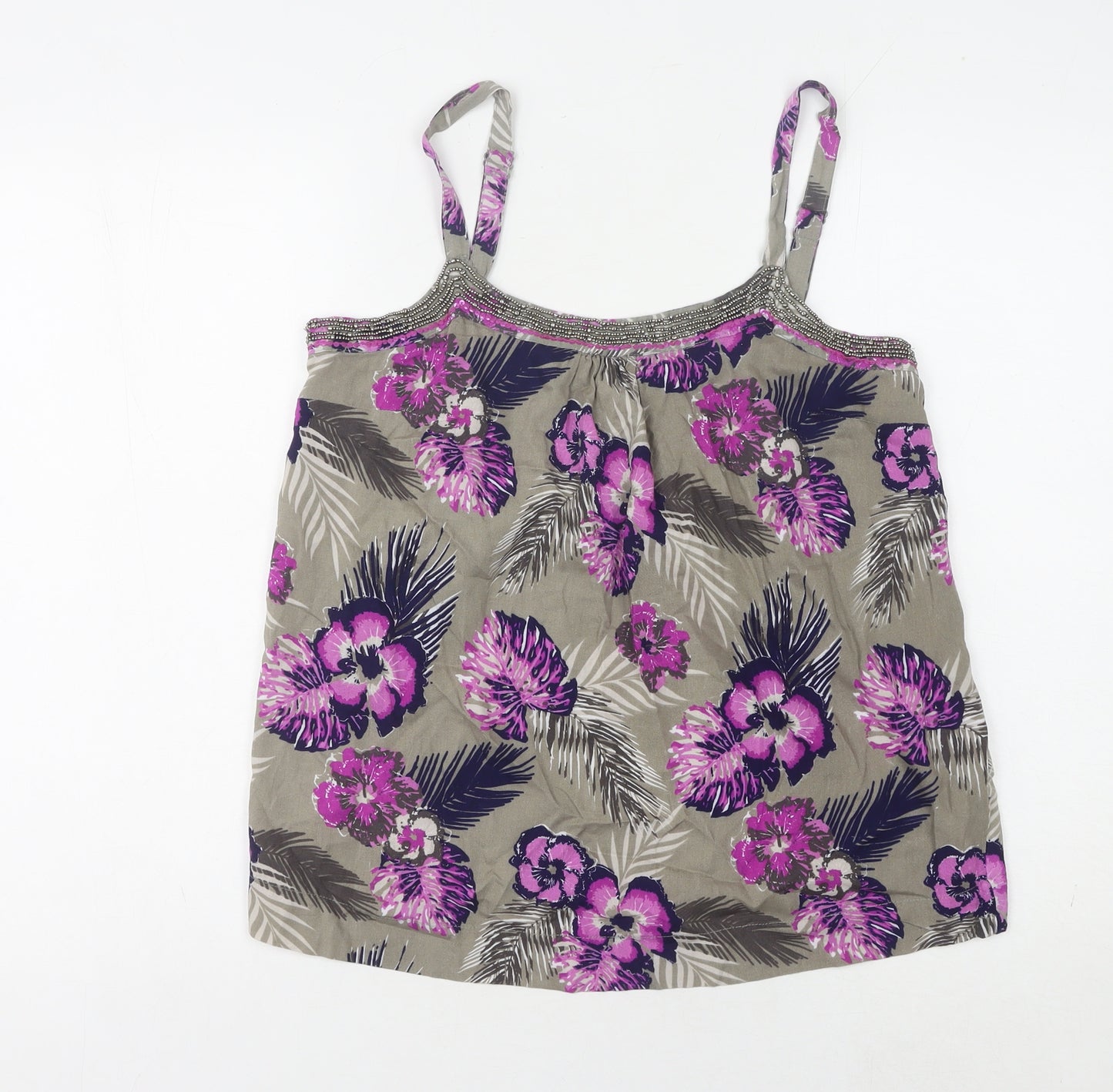 M&Co Women's Multicoloured Floral Camisole Tank Size 10